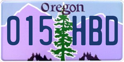 OR license plate 015HBD