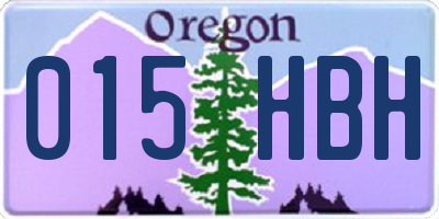 OR license plate 015HBH