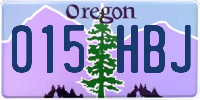 OR license plate 015HBJ