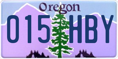 OR license plate 015HBY