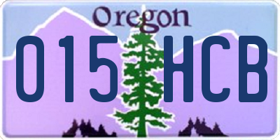 OR license plate 015HCB
