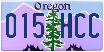 OR license plate 015HCC