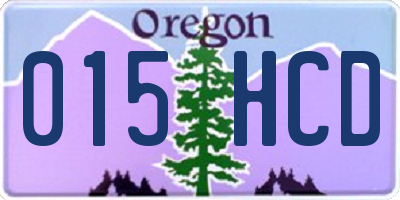 OR license plate 015HCD