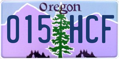 OR license plate 015HCF