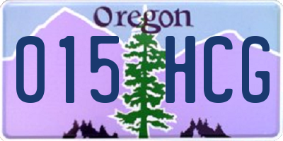 OR license plate 015HCG