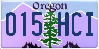 OR license plate 015HCI