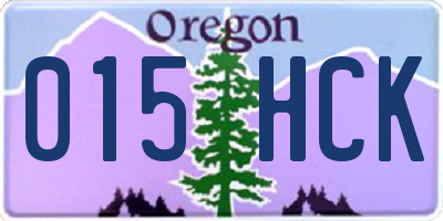 OR license plate 015HCK