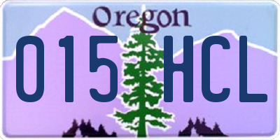 OR license plate 015HCL