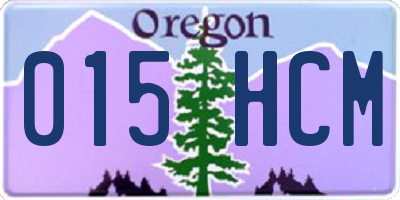 OR license plate 015HCM