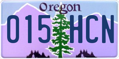 OR license plate 015HCN