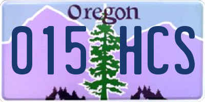 OR license plate 015HCS