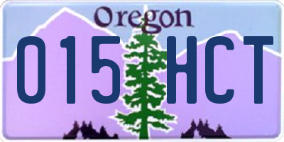 OR license plate 015HCT
