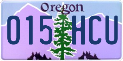 OR license plate 015HCU