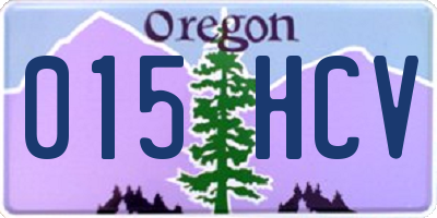 OR license plate 015HCV