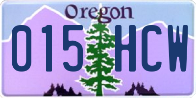 OR license plate 015HCW