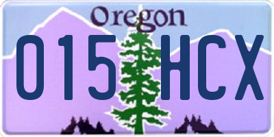 OR license plate 015HCX