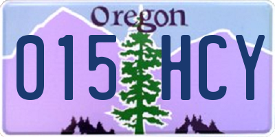 OR license plate 015HCY