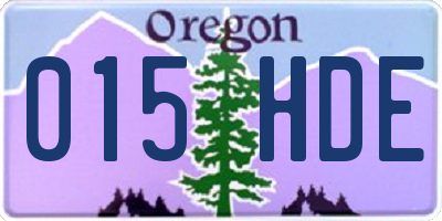 OR license plate 015HDE