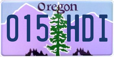 OR license plate 015HDI