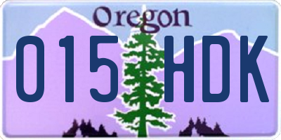OR license plate 015HDK