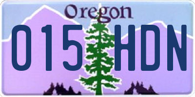 OR license plate 015HDN