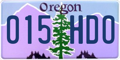 OR license plate 015HDO