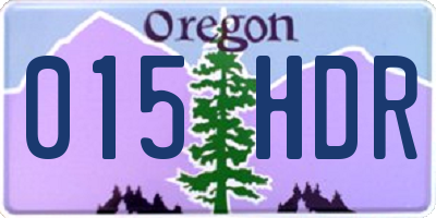 OR license plate 015HDR