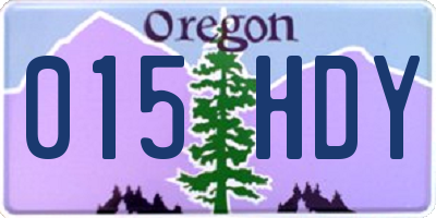 OR license plate 015HDY