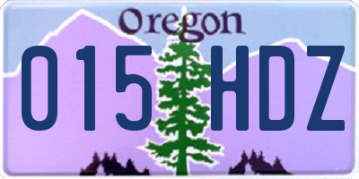 OR license plate 015HDZ