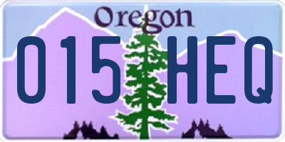 OR license plate 015HEQ