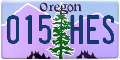 OR license plate 015HES