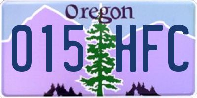 OR license plate 015HFC