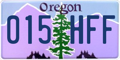 OR license plate 015HFF