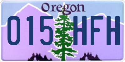 OR license plate 015HFH