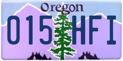 OR license plate 015HFI