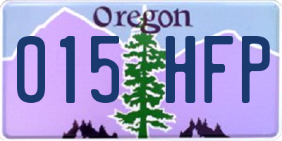 OR license plate 015HFP
