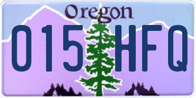 OR license plate 015HFQ