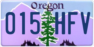 OR license plate 015HFV