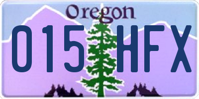 OR license plate 015HFX