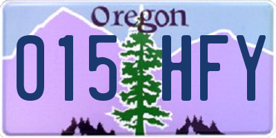 OR license plate 015HFY