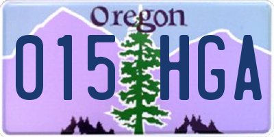 OR license plate 015HGA