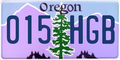 OR license plate 015HGB