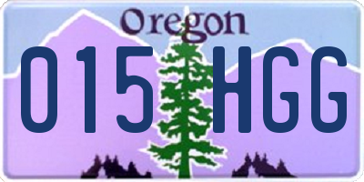 OR license plate 015HGG