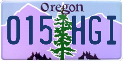 OR license plate 015HGI