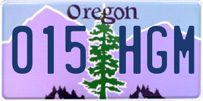 OR license plate 015HGM