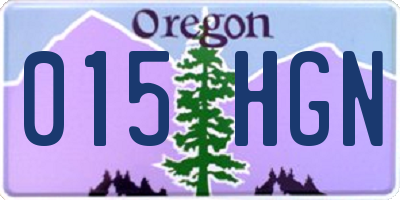 OR license plate 015HGN