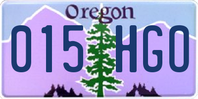 OR license plate 015HGO
