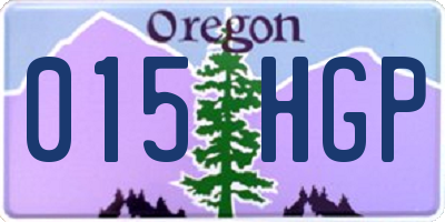 OR license plate 015HGP