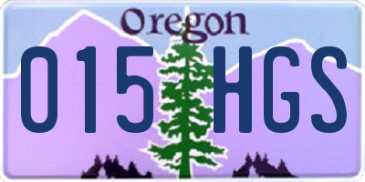 OR license plate 015HGS