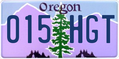 OR license plate 015HGT